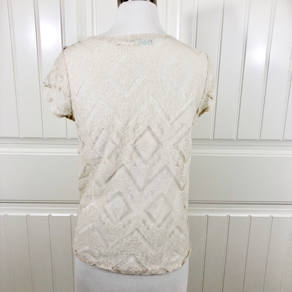 Urban Outfitters Kimchi Blue Natural Lace Top - Picture 5 of 6